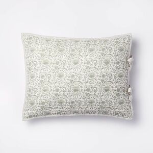 Standard Decorative Border Cotton Slub Print Sham Green – Threshold Studio McGee